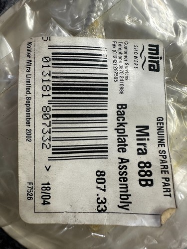 Mira 88b mixer shower valve - mixer,
