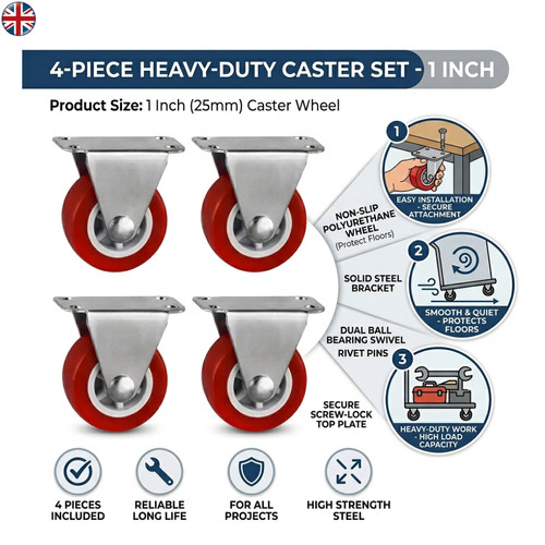 Rubber swivel castor wheels - rubber,
