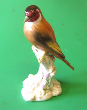 Vintage Royal Worcester Bird Figure GOLDFINCH on Stump 2667