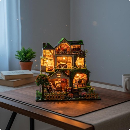 Wooden treehouse model - wooden,