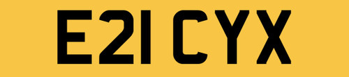 Erics number plate - eric, y