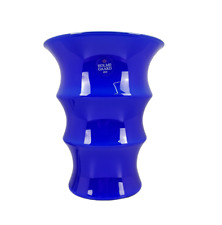 HOLMEGAARD Vase Karen Blixen Blue Glass Anja Kjaer 17cm Denmark Glass Vase