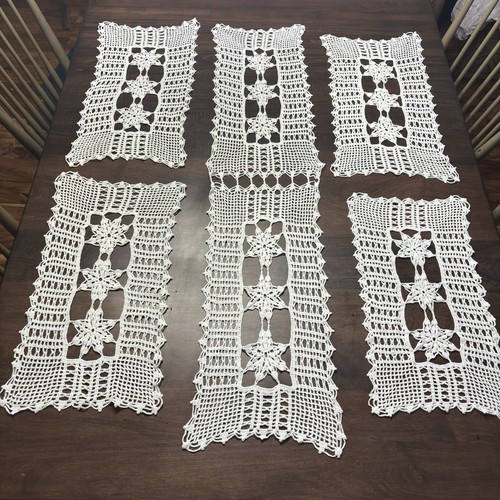 Vtg handmade crochet - vtg, table
