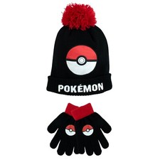 Pokemon Winter Hat And Gloves Set  |  Kids Pokemon Beanie Hat And Glove Duo