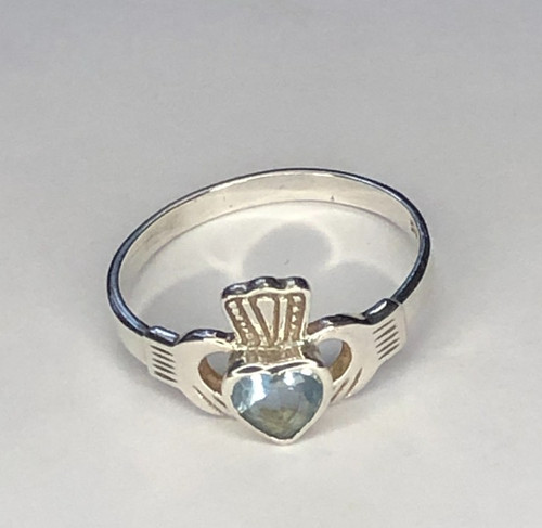 Sterling silver claddagh - cz,