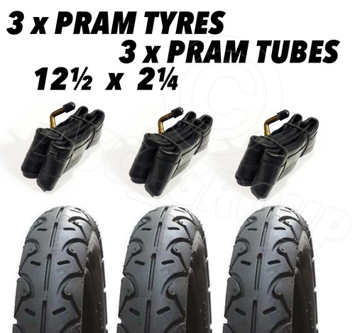 Pram tyres 3x tubes - 3x,