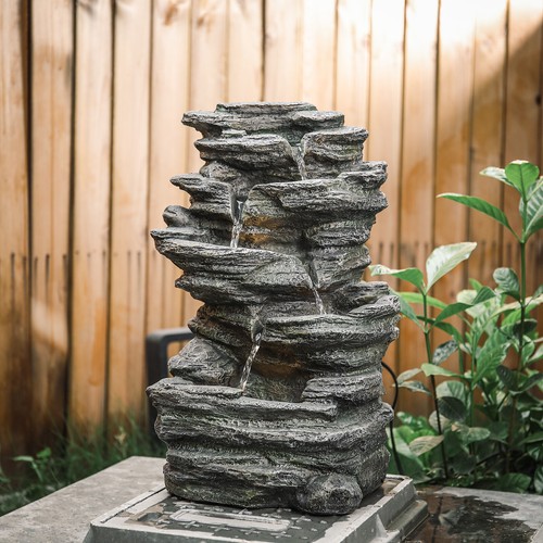 Natural slate garden water - garden,