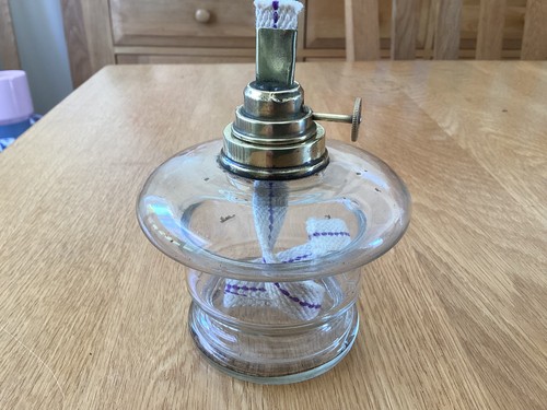 Small glass oil lamp - a,