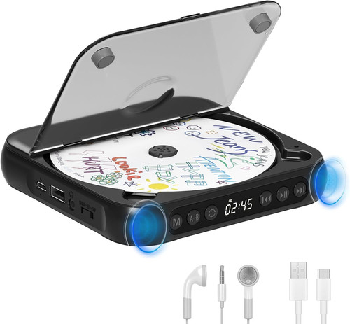 Portable player with - cd,