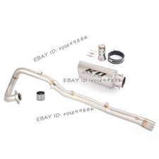 For Suzuki DRZ400 2000-2024 Complete Exhaust Front Link Pipe Black Mufflers Tube