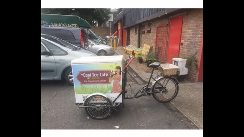 Ice cream tricycle - cream,