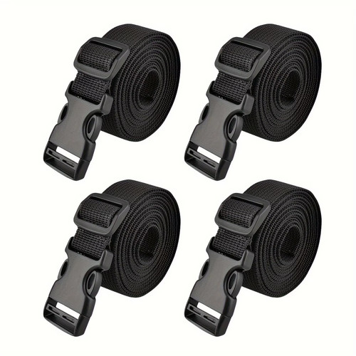 Pcs black suitcase - black, straps