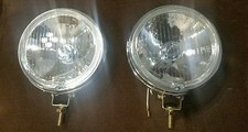 2 glass chrome round fog light