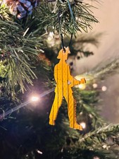 Firefighter hanging Ornament, Upcycled, firefighter's Fire Hose – Charity Gift