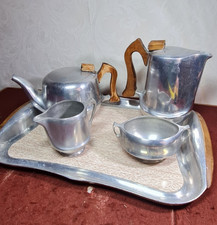 Picquot Ware Tea Set With Tray