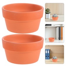  2 Pcs Flower Pots for Succulents Earthenware Plants Terracotta Shallow