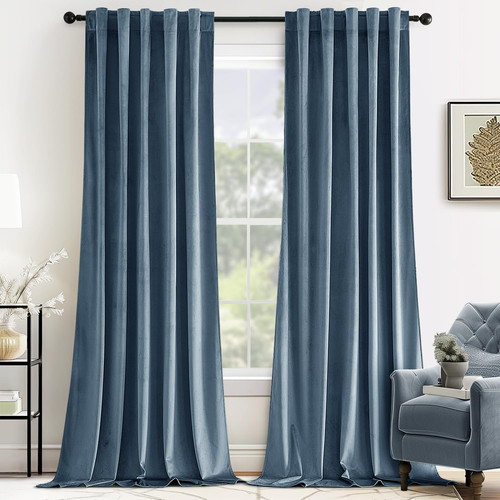 Velvet curtains 52x108 - velvet,