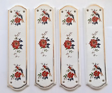 4 Vintage Porcelain Door Finger Push Plates made in England by Rothley China