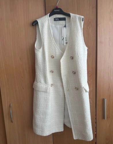 Zara sleeveless white - zara, coat