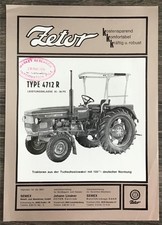 ZETOR Type 4712R TRACTOR Agricultural Sales Leaflet MAY 1976 German Text #5.76