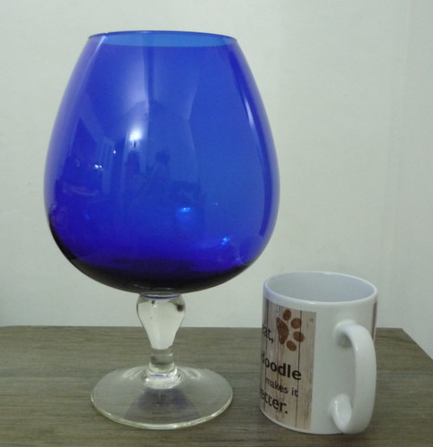 Large vintage stemmed blue - large,