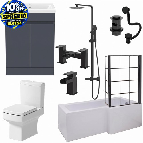 Complete bathroom suite black - complete,