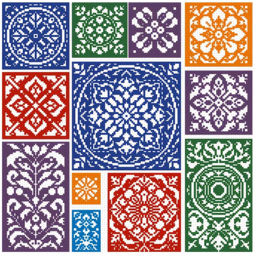 Printed cross stitch - kit, ct