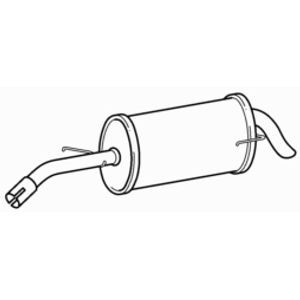 Rear exhaust silencer back - exhaust,