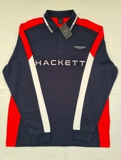 Hackett Aston Martin Racing Polo Shirt Long Sleeves Size XL