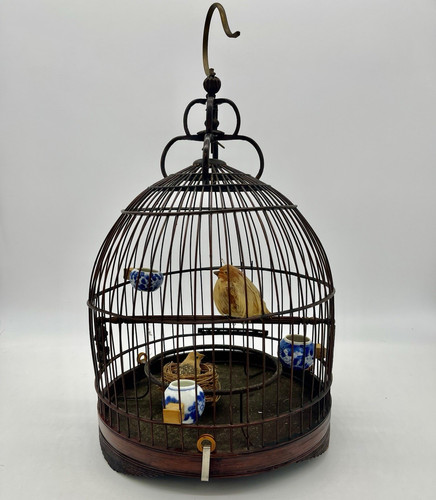 Vintage chinese bamboo bird - chinese,