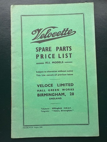 1948 velocette spare parts - 1948,