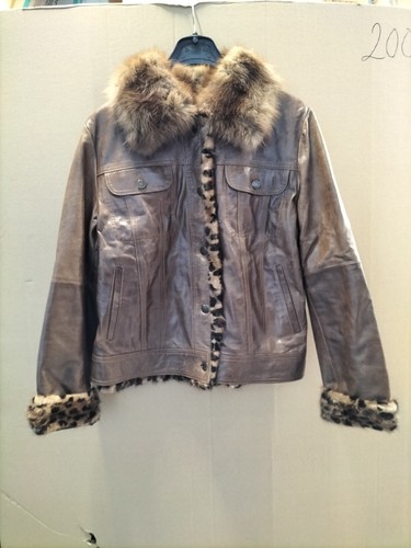 Real mink fur leather jacket - real,