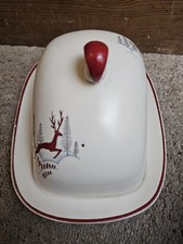 Crown Devon Stockholm Cheese Dish leaping deer