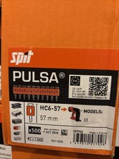 Spit Pulsa nails 57mm  HC6-57 Nails 57mm (Pack of 500+ Gas) New
