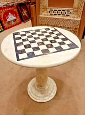 Marble chess board table/black