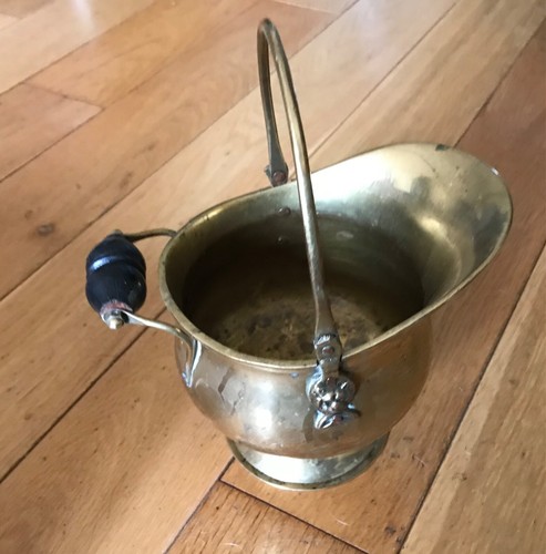 Vintage brass coal scuttle - vintage,