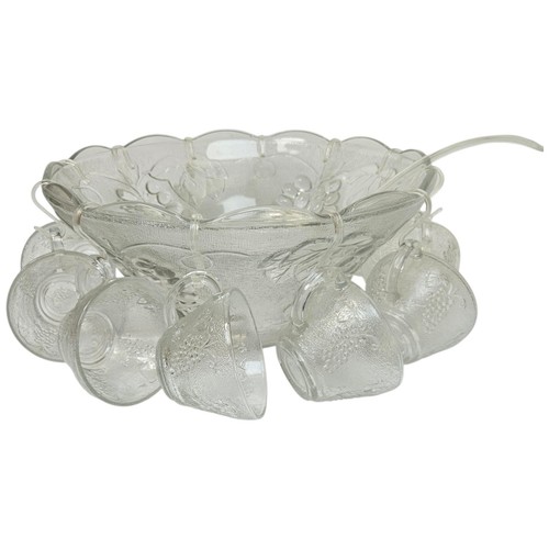 Piece glasspunch bowl - 12,
