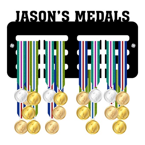 Personalised medal hanger - personalised,