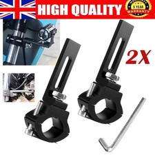 2X Motorcycle Tube Bar Headlight Mount Bracket Clamp Spot Light Holder_22mm-31mm