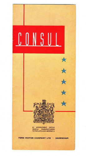 Ford consul car brochure - car,