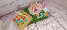 Wooden Toy Birthday Cake And Wooden Magnetic Fishing Numbers Game Montessori