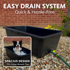 Dog Bath Tub 90L with Drain