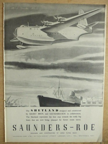 1945 pub saunders roe short - 9/1945,