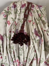 STUNNING LAURA ASHLEY SUMMER PALACE CRANBERRY CURTAINS