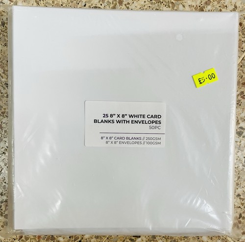 8x8 white cards envelopes - white,
