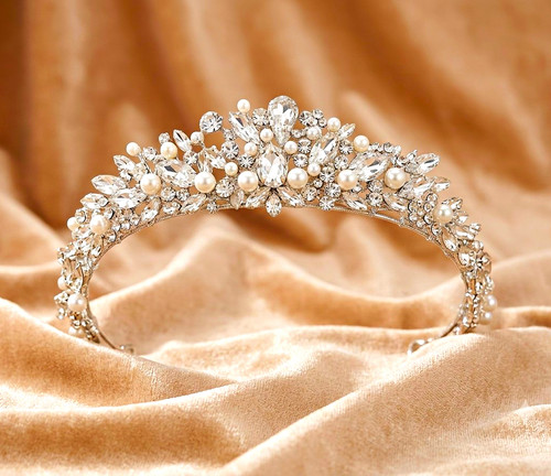 Handmade bridal tiara crown - tiara,