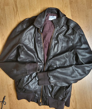 Levi Strauss Genuine Soft Leather Black Jacket Size L 