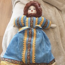vintage russian hand painted porcelain doll 17in