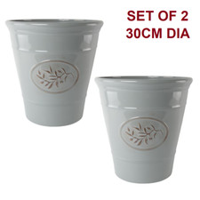 Set of 2 Olive Grey Plastic