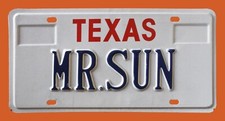 TXS AUTO VANITY LICENSE PLATE